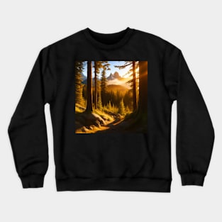 Pine Forest in the Northwest United States Crewneck Sweatshirt